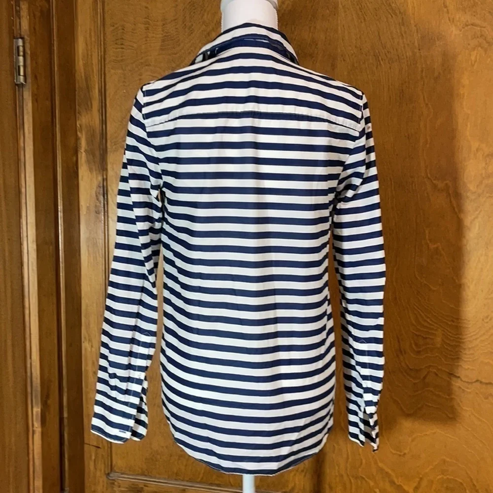 J.Crew Boy Fit Striped Button Down Top - EUC